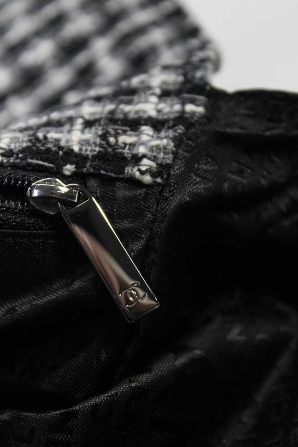 Chanel Womens Logo Turnlock Tweed Lambskin Chain … - image 12