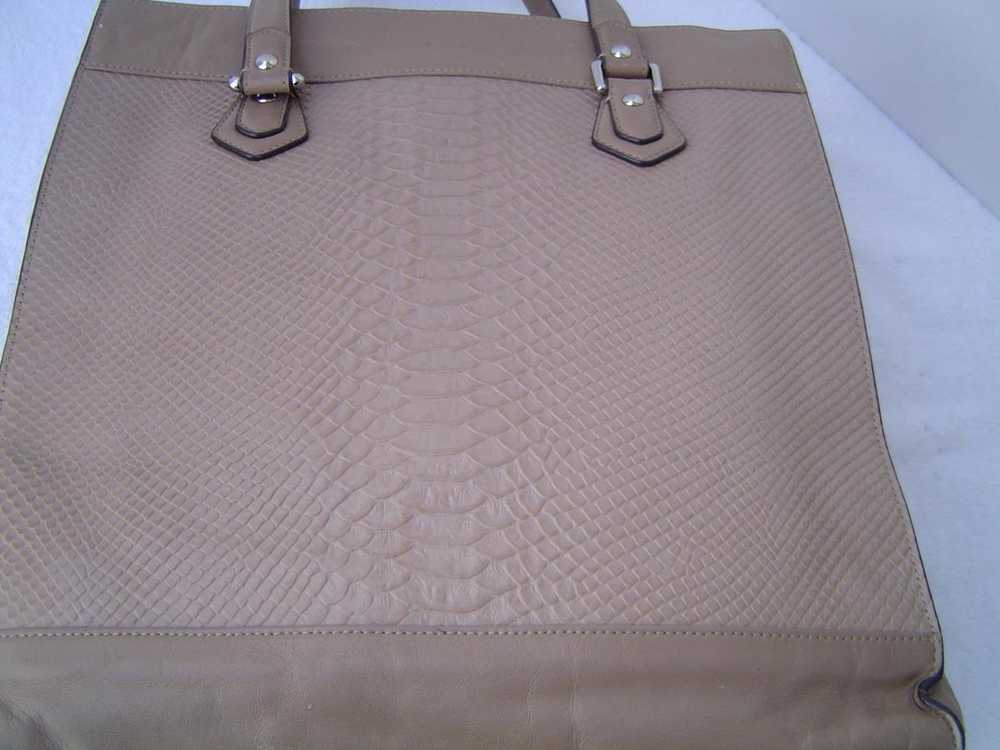 AUTHENTIC COACH TAN PYTHON EMBOSSED LEATHER CHARL… - image 11