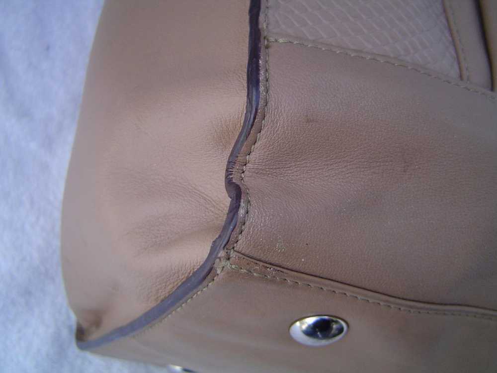 AUTHENTIC COACH TAN PYTHON EMBOSSED LEATHER CHARL… - image 8