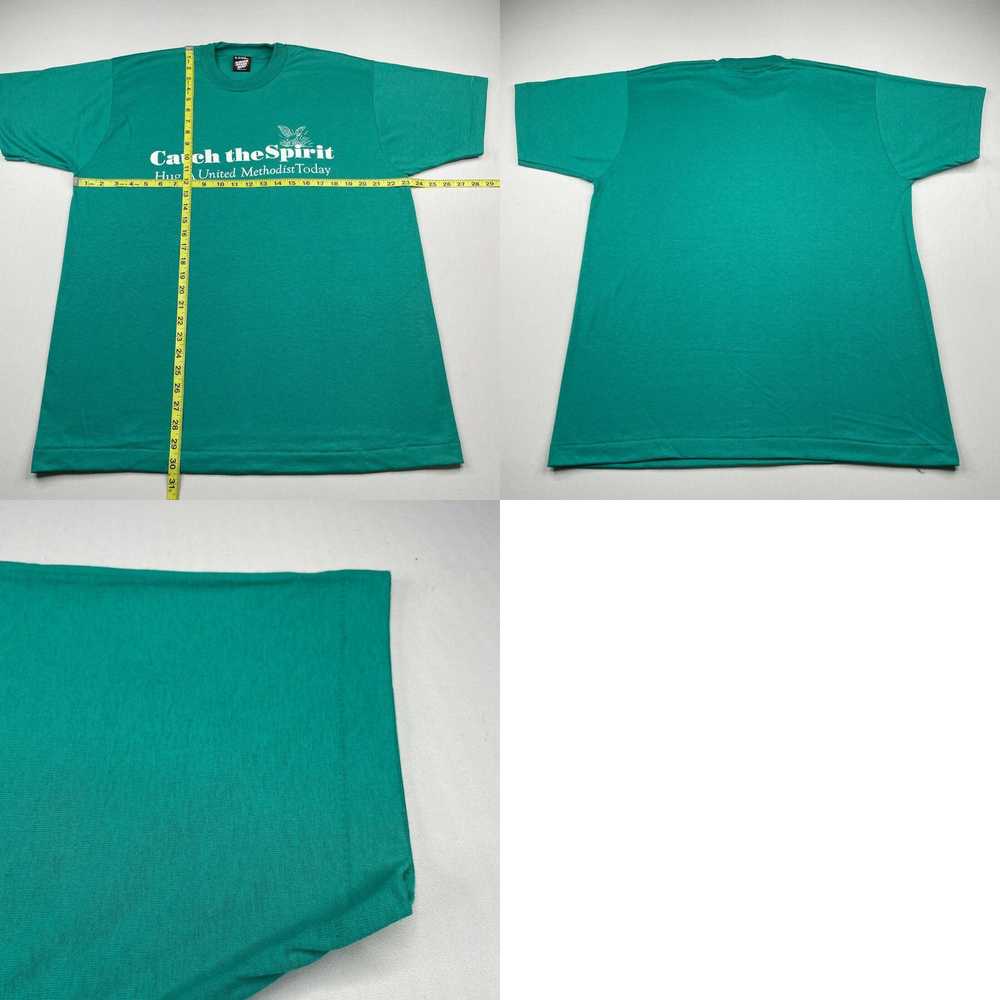 Screen Stars Vintage T Shirt Mens XL Green Single… - image 4