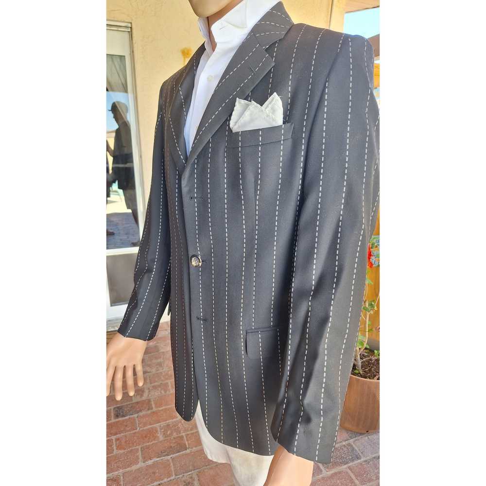 Genuine 100% Wool Versace Men's 2pc Suit - Black/… - image 4