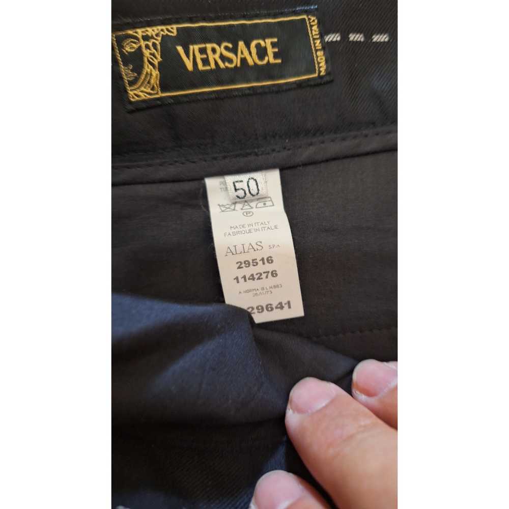 Genuine 100% Wool Versace Men's 2pc Suit - Black/… - image 8