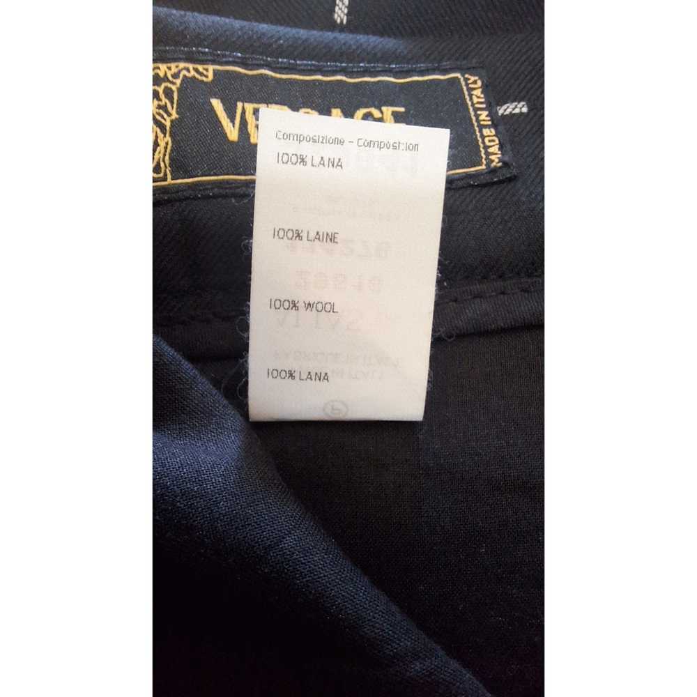 Genuine 100% Wool Versace Men's 2pc Suit - Black/… - image 9