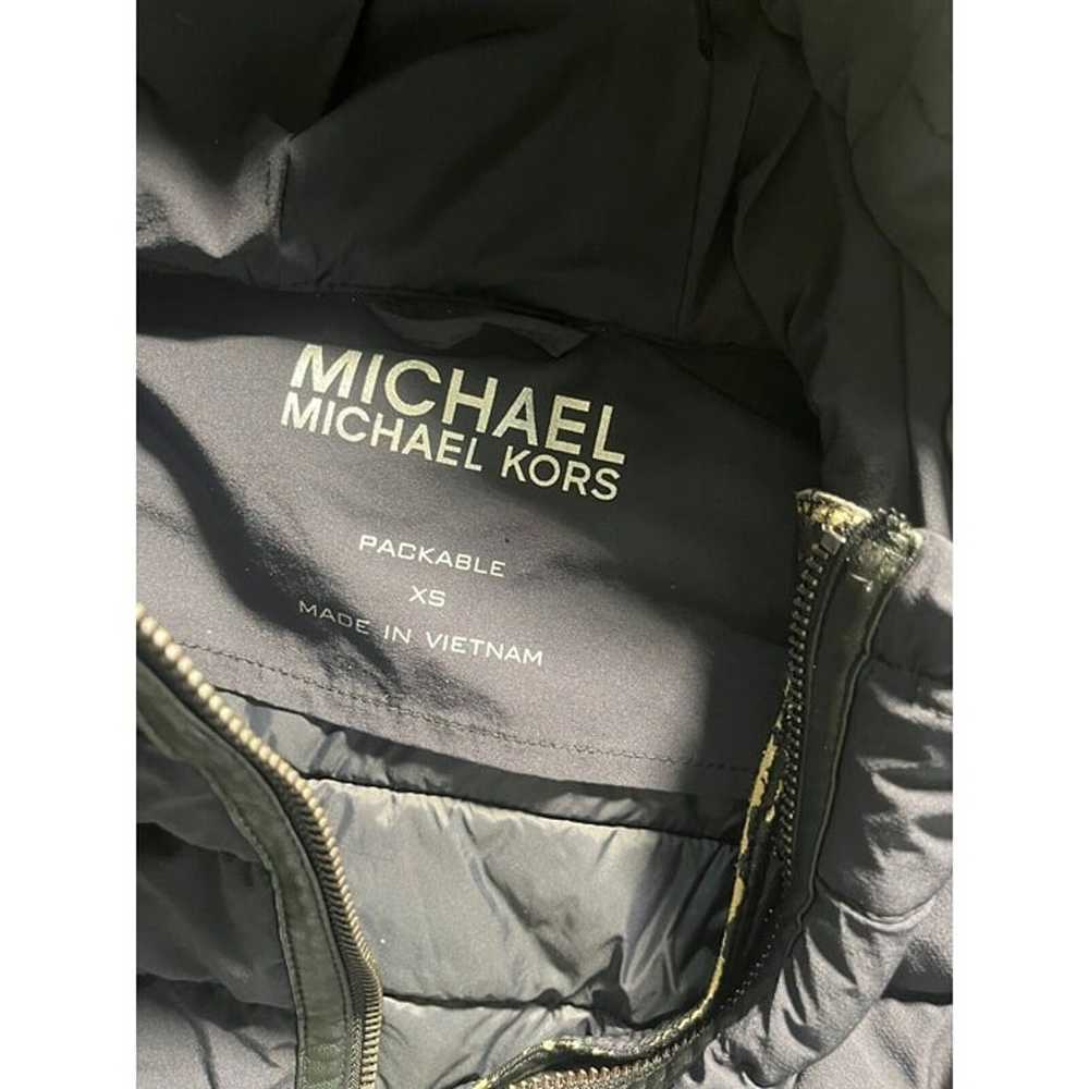Michael Kors Puffer Jacket Women XS Black Long Sl… - image 3