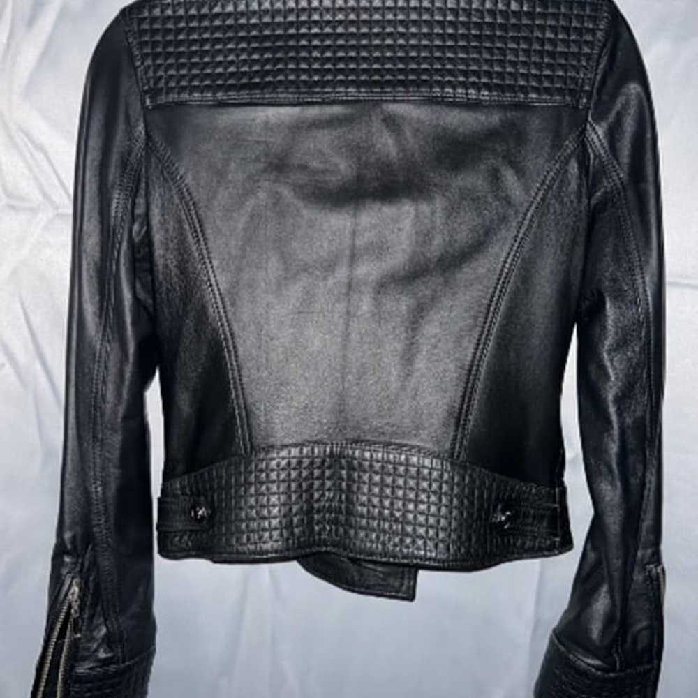 PZA black real leather jacket size XS-S - image 4