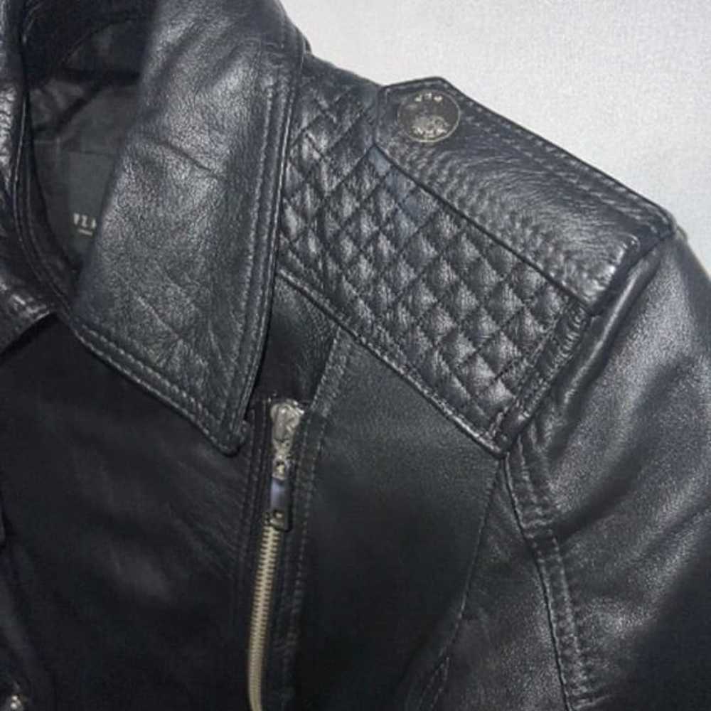 PZA black real leather jacket size XS-S - image 5