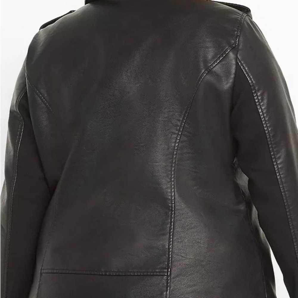 Lane Bryant Thin Moto Leather Jacket worn 1X Grea… - image 9