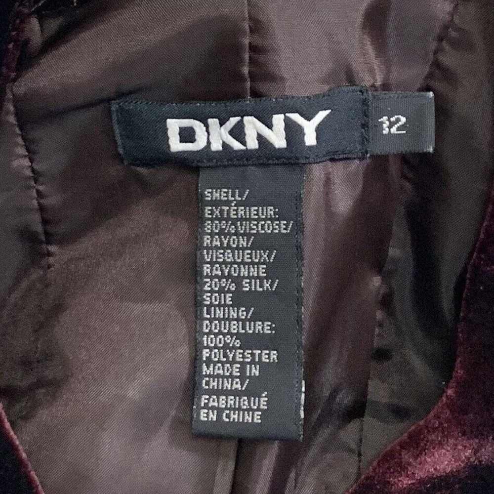 DKNY Jacket Womens Size 12 Dark Burgundy Maroon V… - image 7
