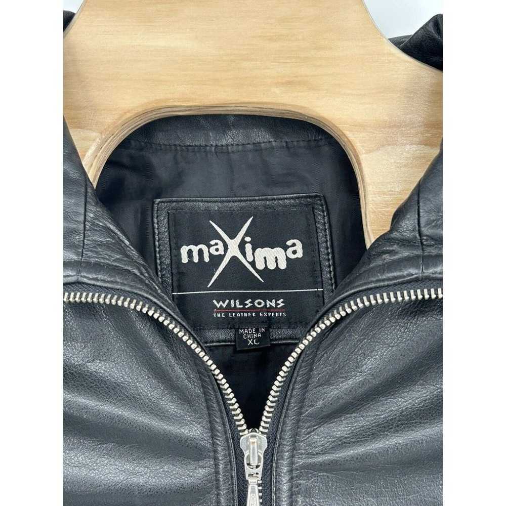 Wilsons Leather MAXIMA Zip Front 100% Leather Bik… - image 3