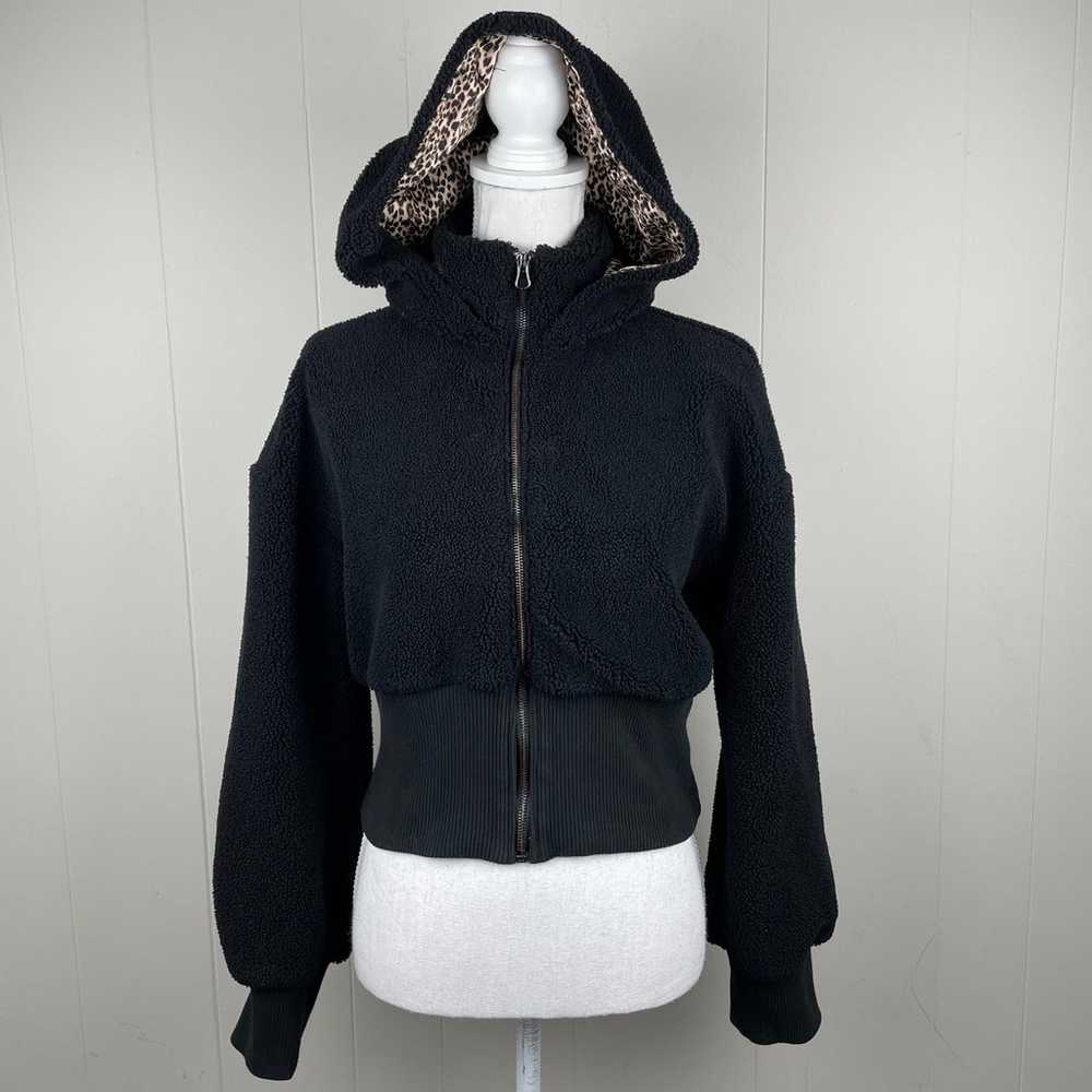 Victoria's Secret Black Cropped Sherpa Jacket Lin… - image 3