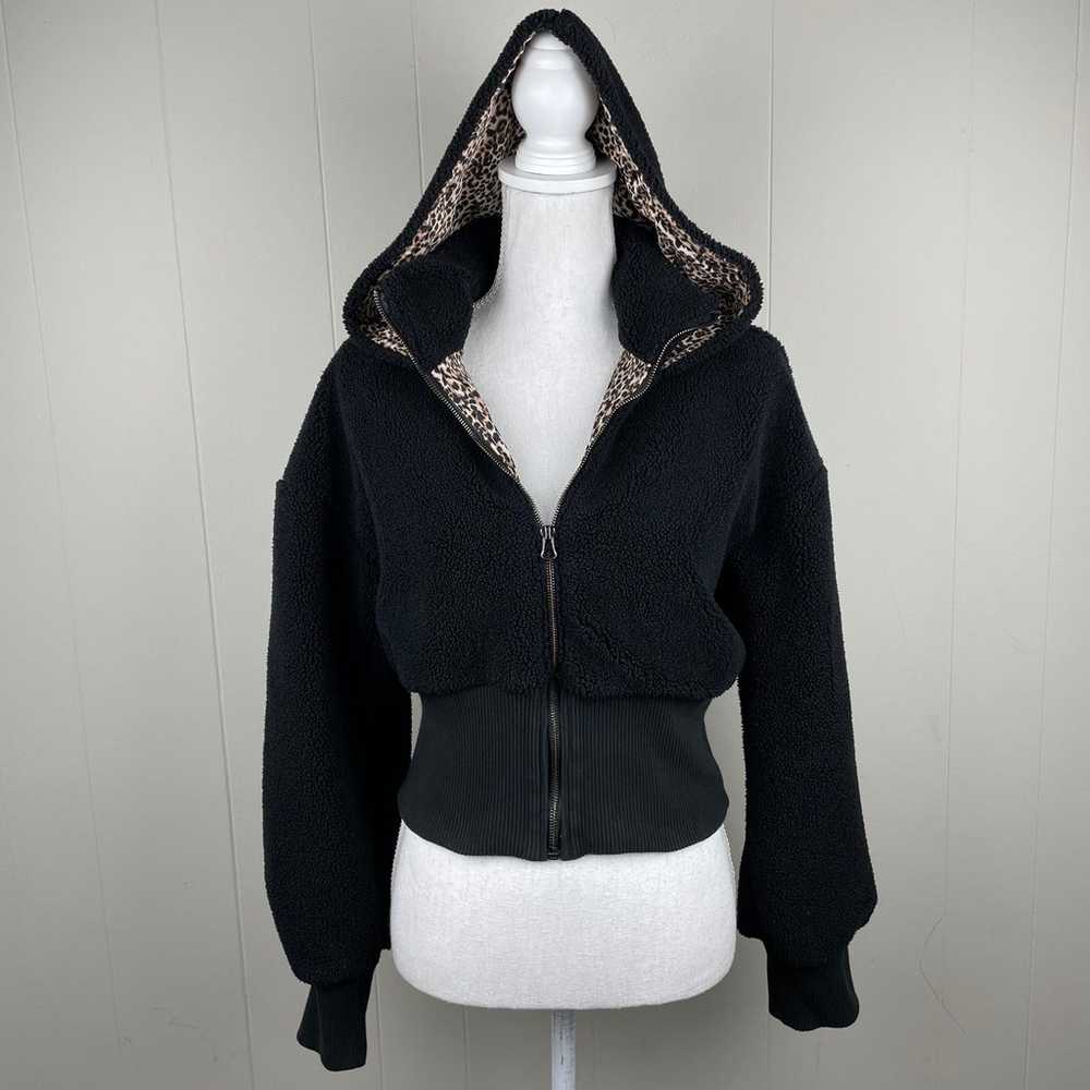 Victoria's Secret Black Cropped Sherpa Jacket Lin… - image 4
