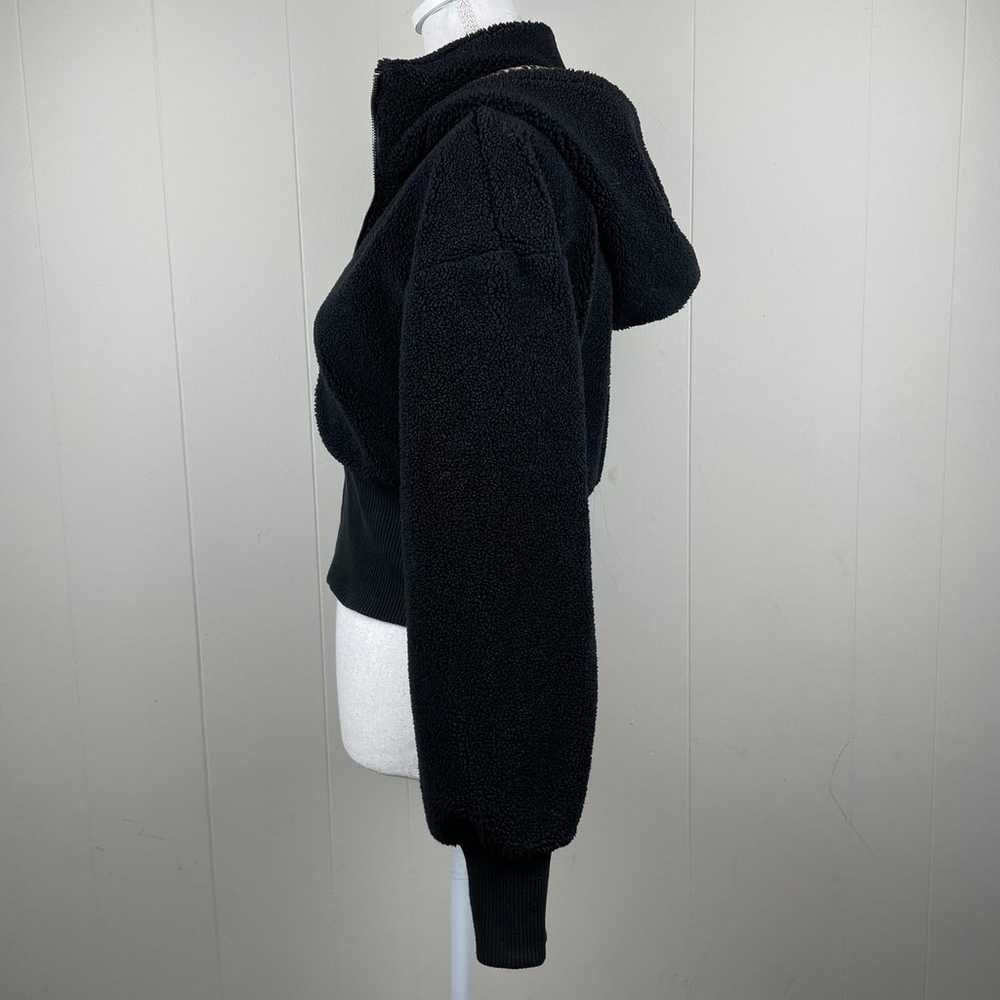 Victoria's Secret Black Cropped Sherpa Jacket Lin… - image 5
