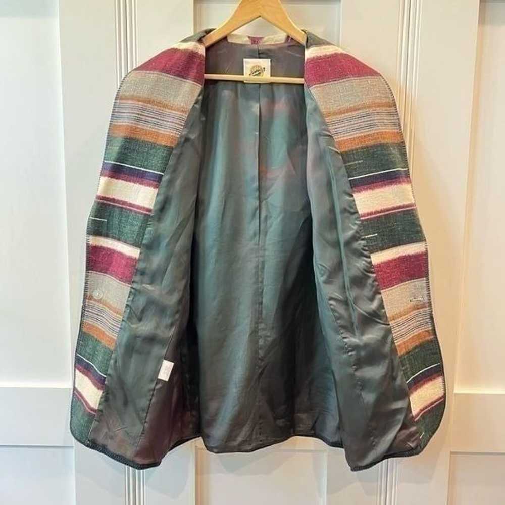 Vintage Southwest Jacket Linen Cotton Blazer Over… - image 7