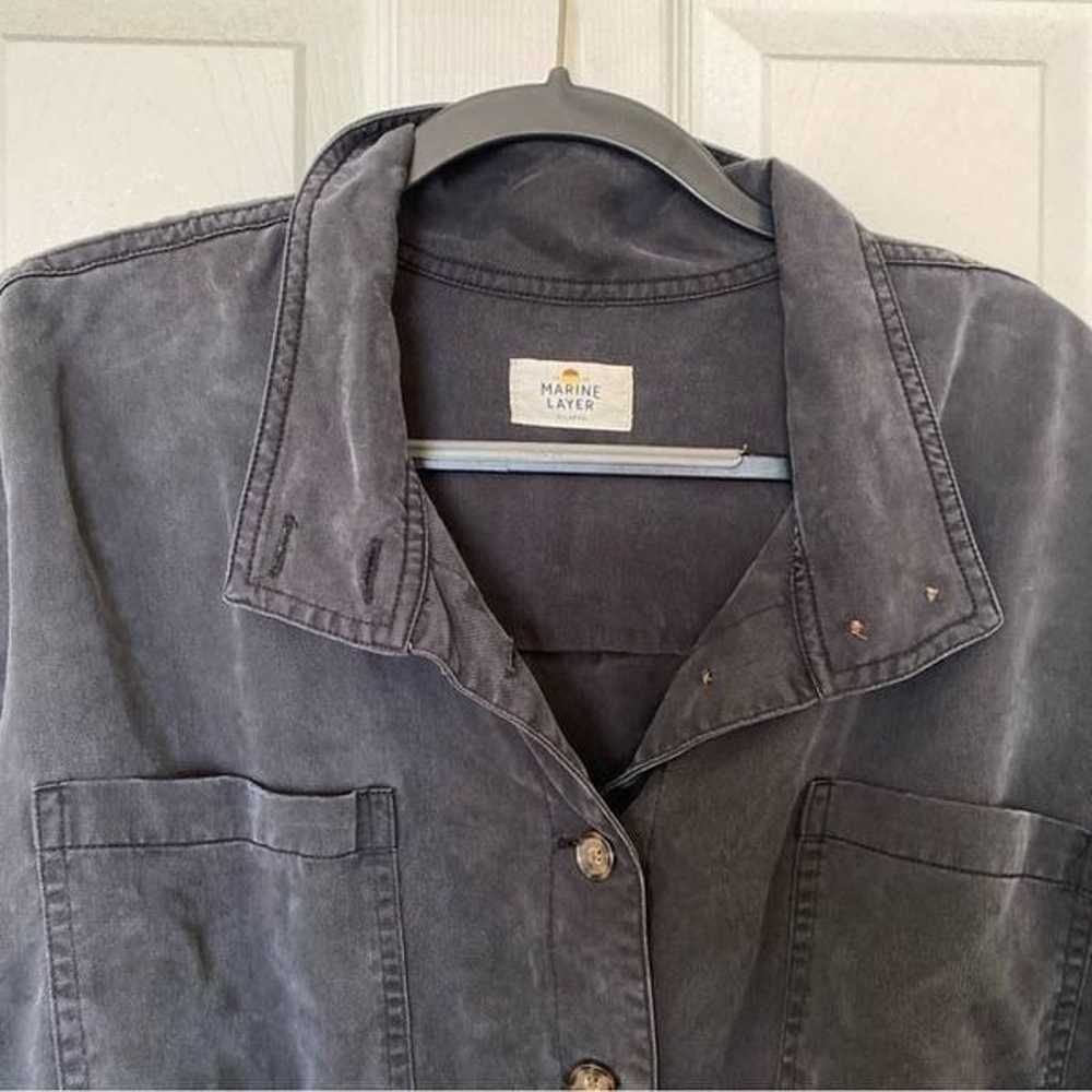 MARINE LAYER Oslo Gray Tencel Jacket Chore Coat S… - image 3