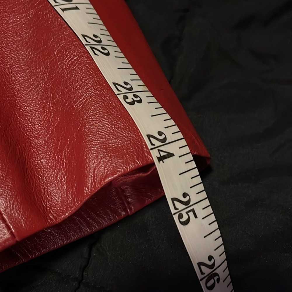 Neiman Marcus red leather jacket women - image 8