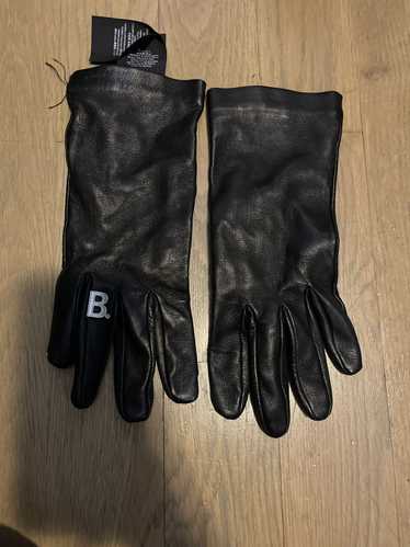 Balenciaga Balenciaga leather b ring gloves