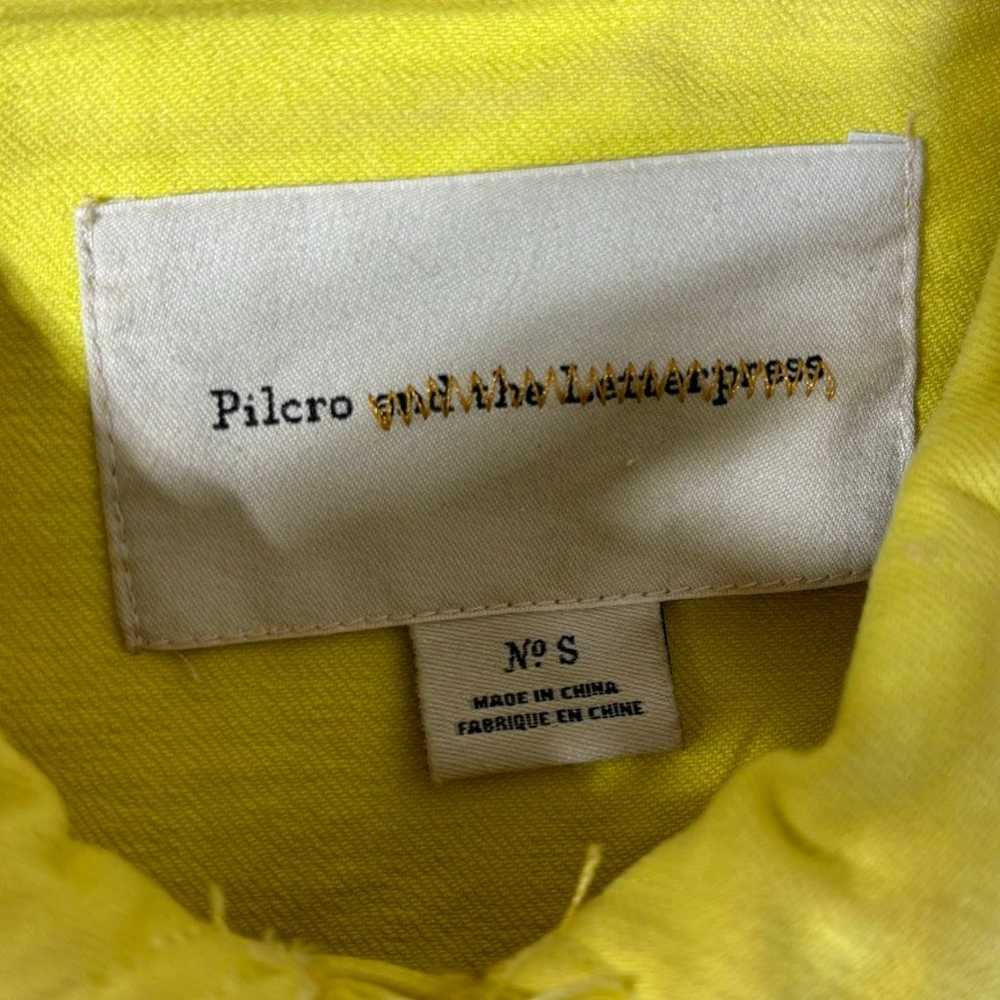 Pilcro and the Letterpress Yellow Button Front Po… - image 8
