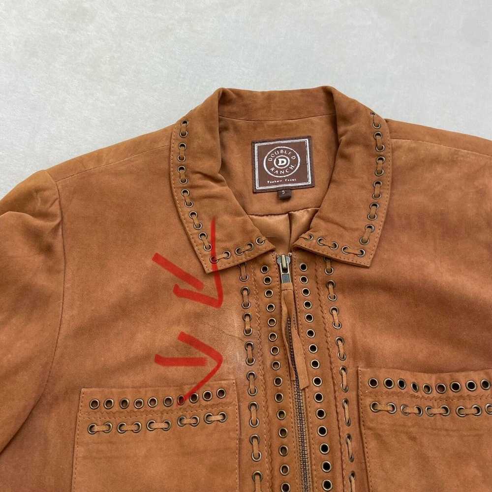 Double D Ranch Suede Leather Jacket Full Zip Size… - image 10