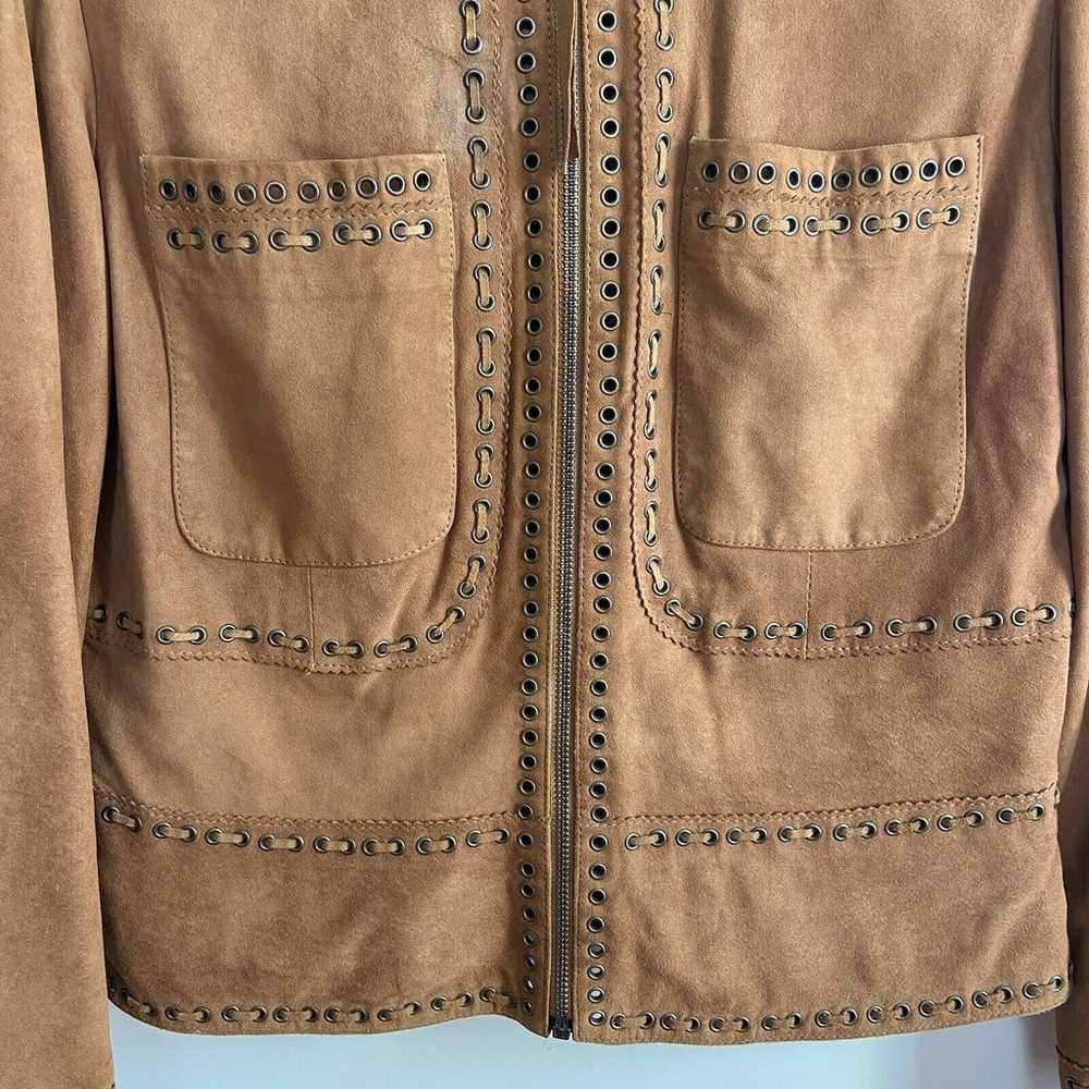 Double D Ranch Suede Leather Jacket Full Zip Size… - image 3