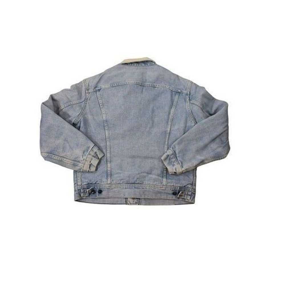 Vintage Lee Denim Jacket Blanket Lined Button Dow… - image 2