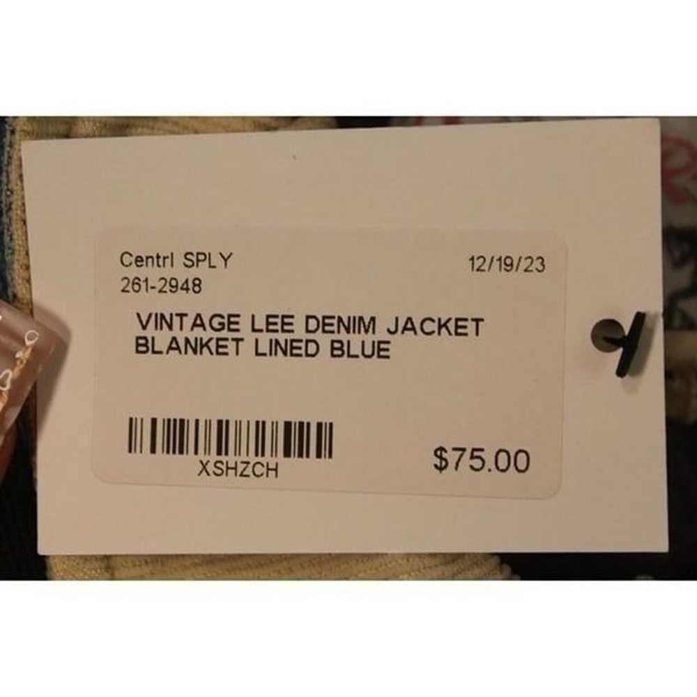 Vintage Lee Denim Jacket Blanket Lined Button Dow… - image 5