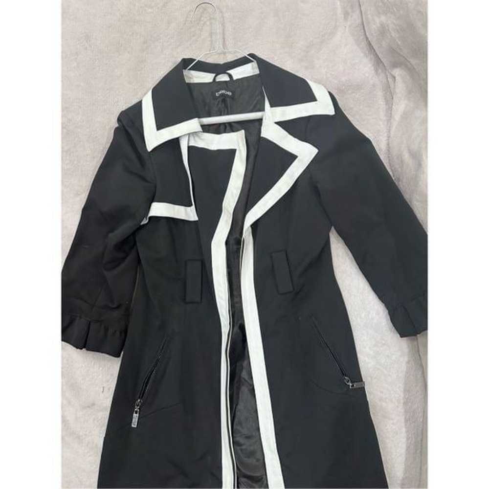 BEBE women’s coat size S black and white - image 2