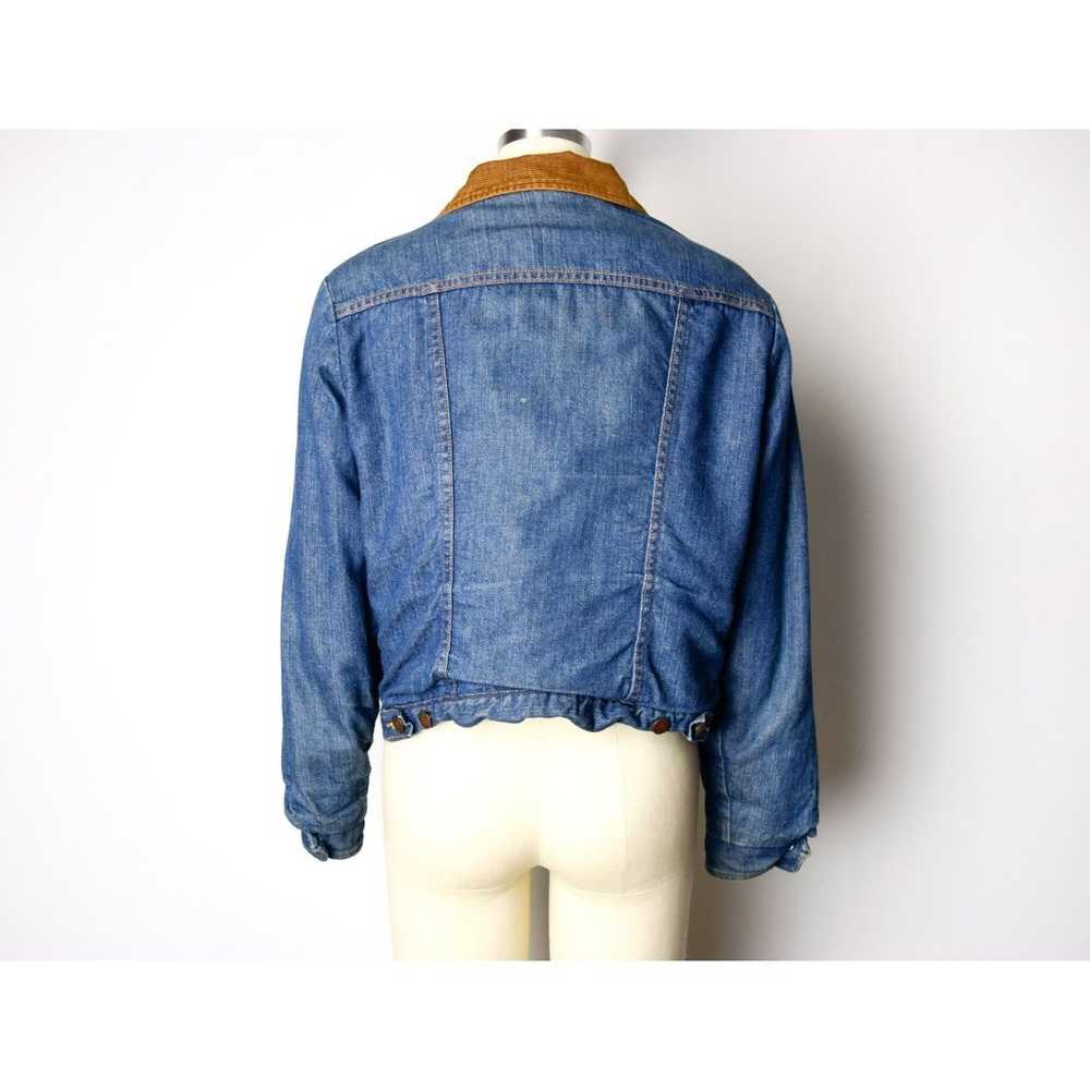 1970s Wrangler Denim Jacket Size Small 70s Faux F… - image 5