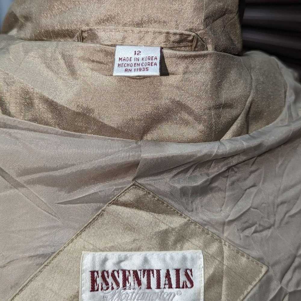 Essentials Vintage Size 12 Beige Long Raincoat Co… - image 4