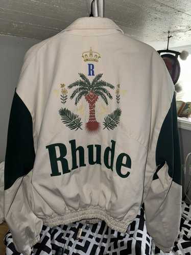 Rhude Men’s Palm Logo Colorblock Flight Jacket