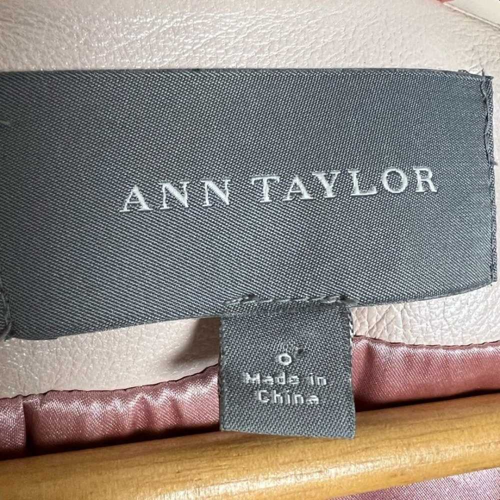 SALE! Blush Leather Ann Taylor Cropped Jacket Siz… - image 6