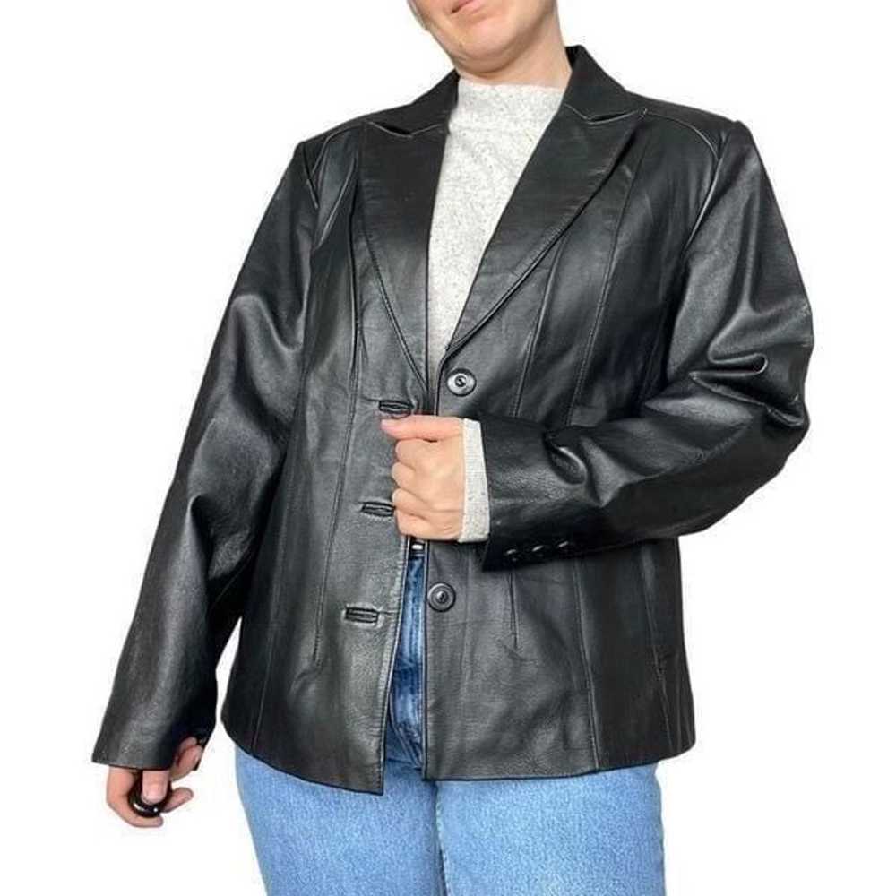 Vintage 90s East 5th Black Genuine Leather Jacket… - image 2