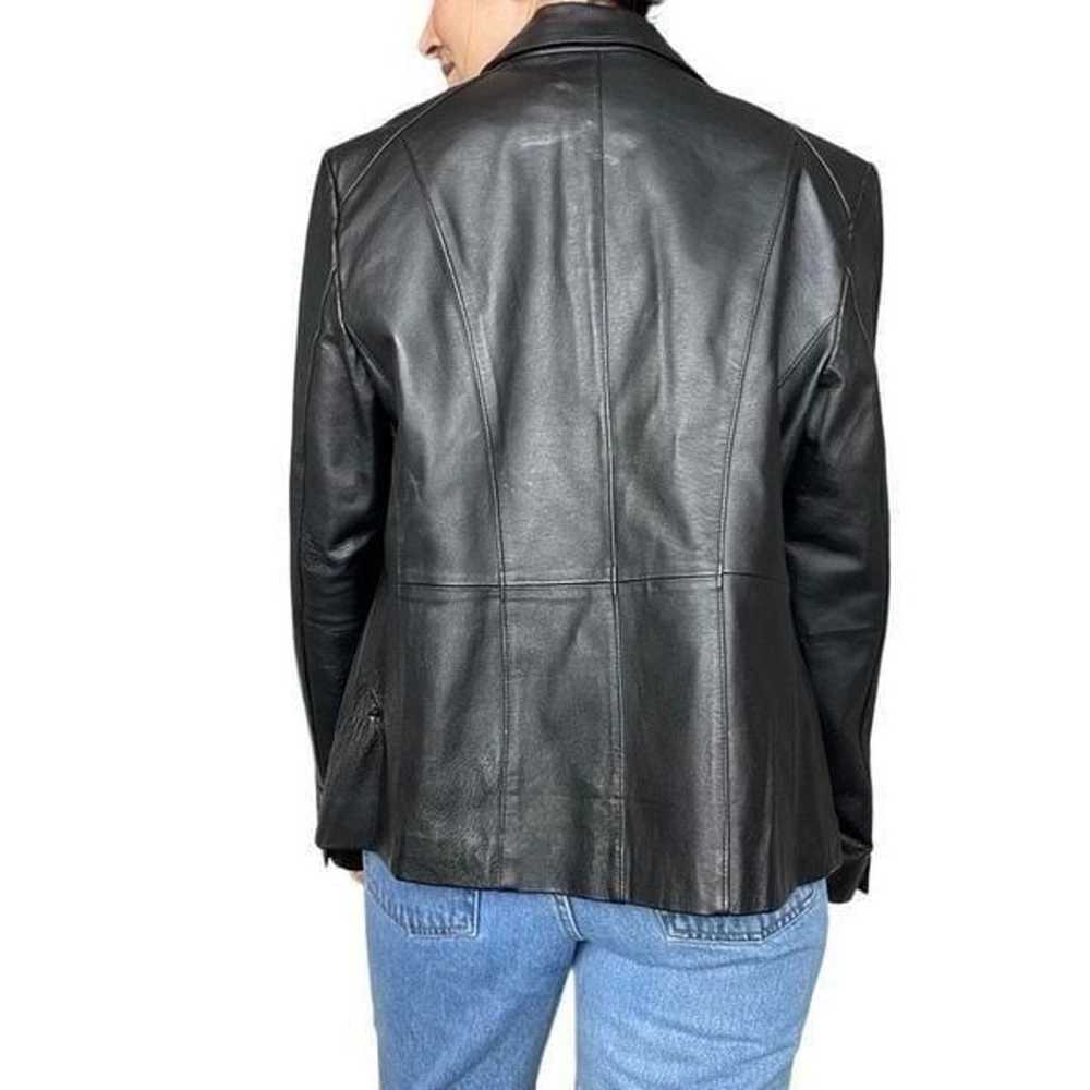 Vintage 90s East 5th Black Genuine Leather Jacket… - image 4