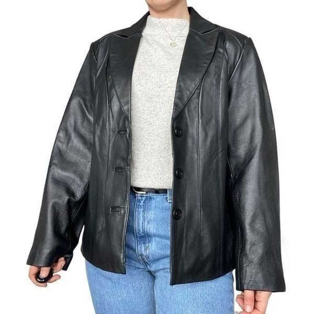 Vintage 90s East 5th Black Genuine Leather Jacket… - image 6