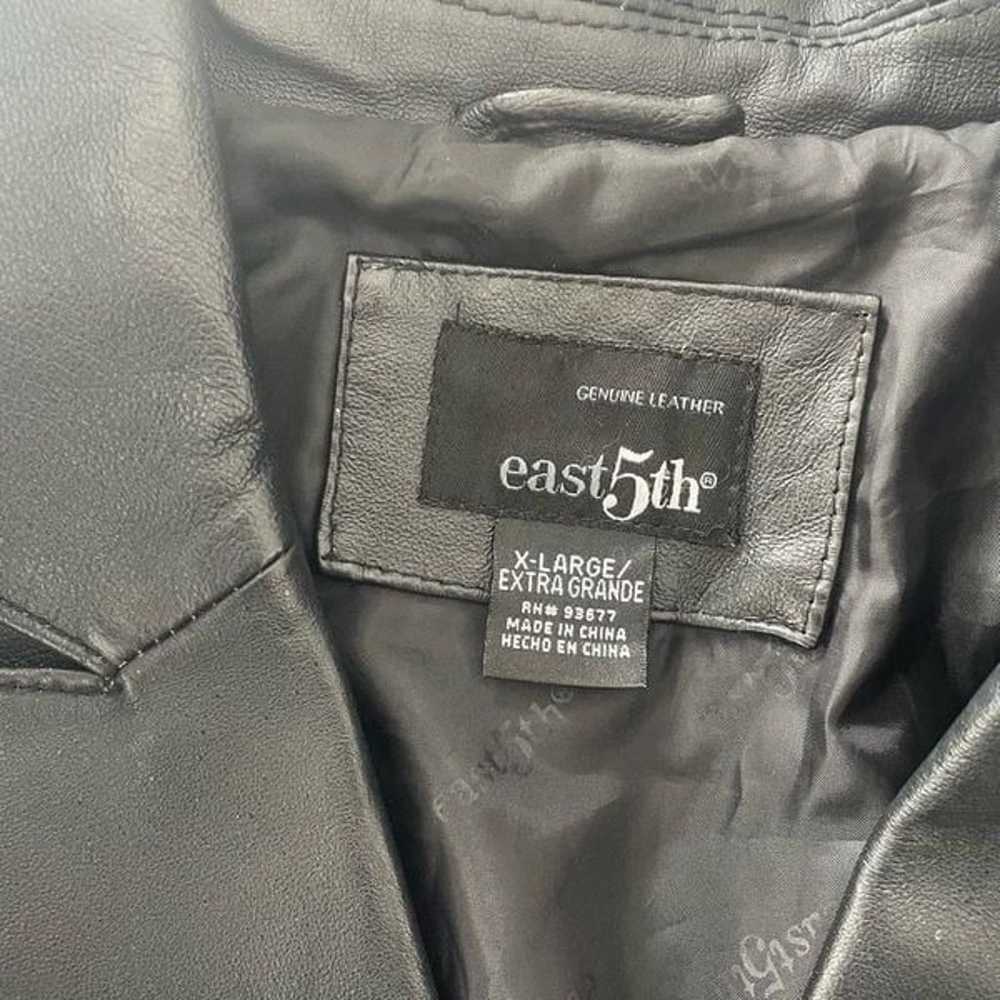 Vintage 90s East 5th Black Genuine Leather Jacket… - image 8
