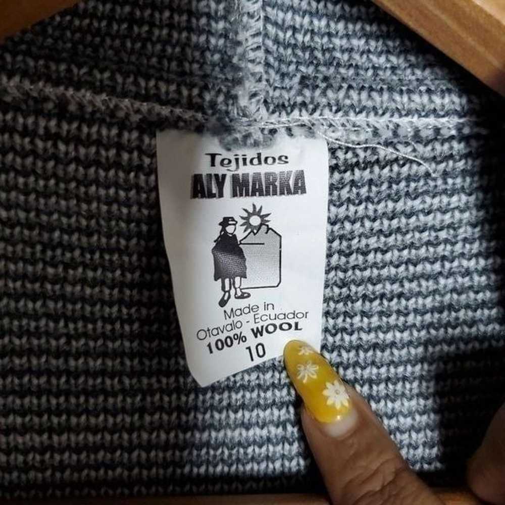 Vintage Tejidos Aly Marka 100% Wool Eagle Graphic… - image 4