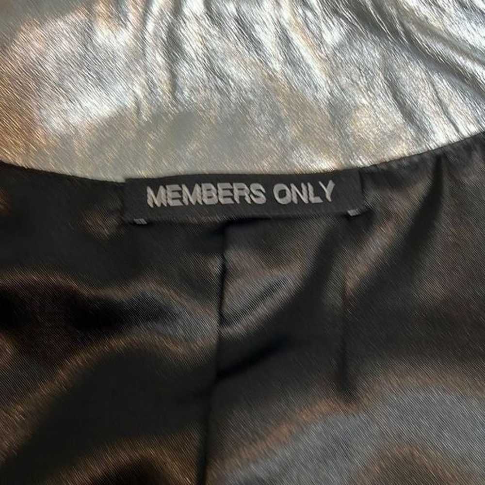 Members only vintage silver bomber jacket - image 11