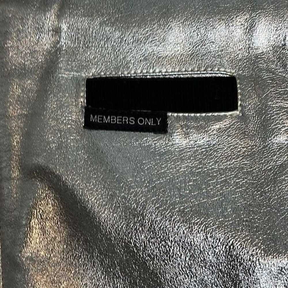 Members only vintage silver bomber jacket - image 12