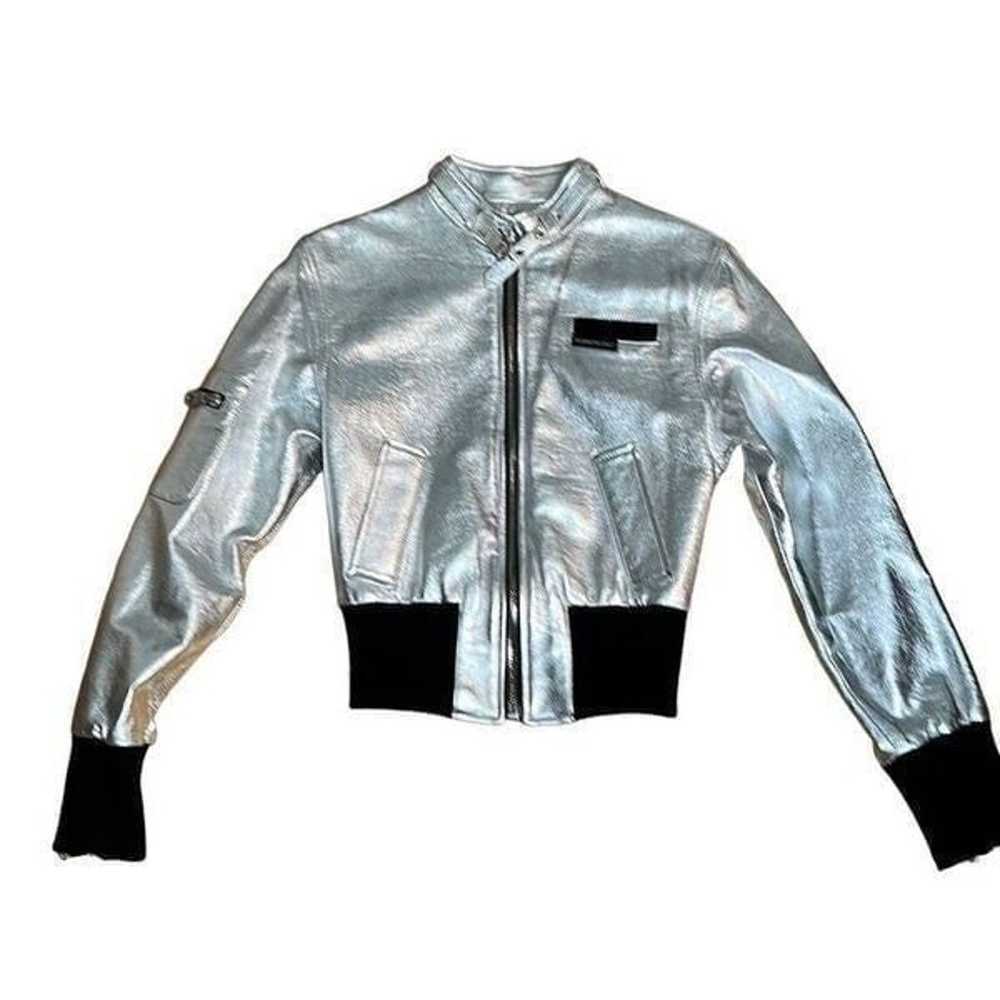 Members only vintage silver bomber jacket - image 3