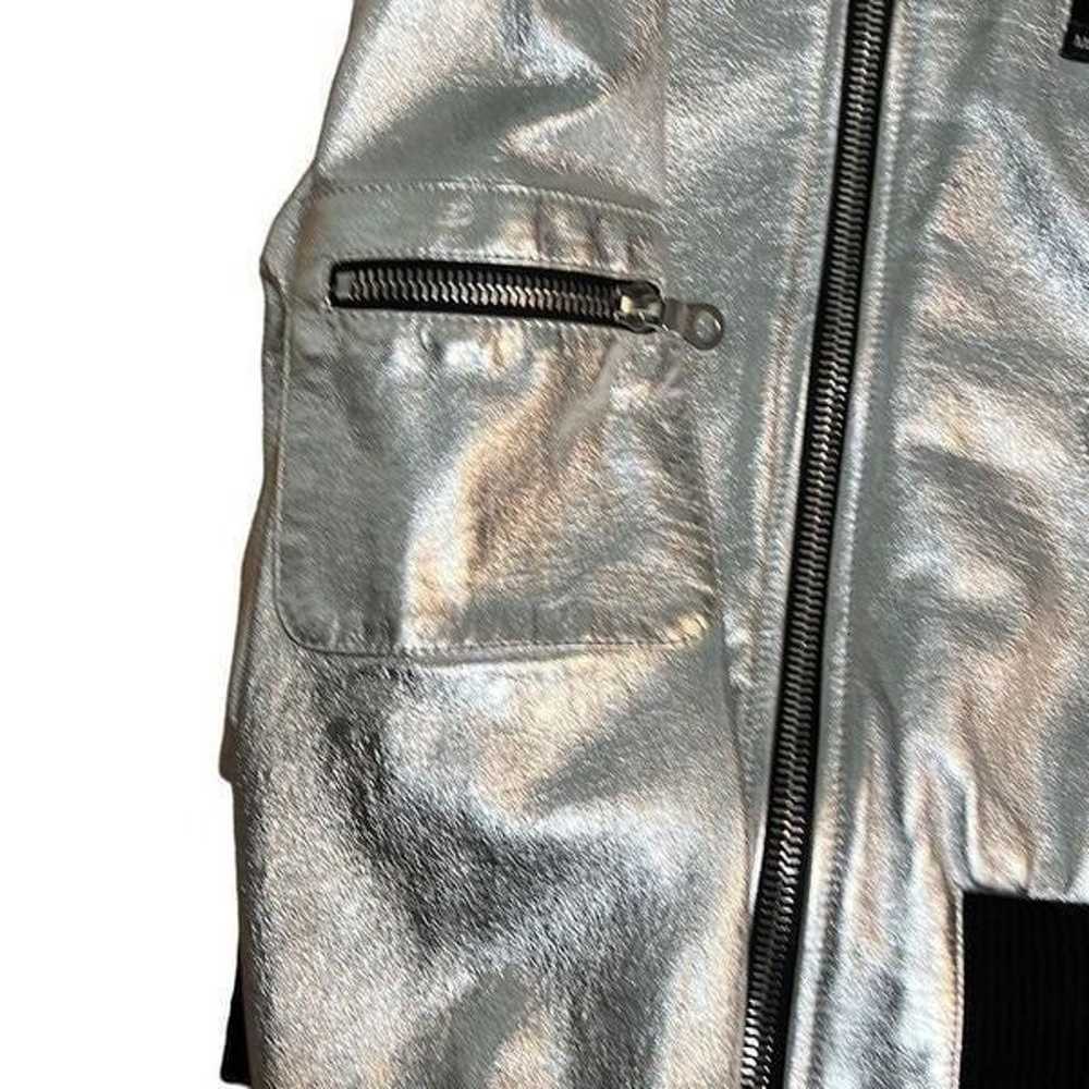 Members only vintage silver bomber jacket - image 7