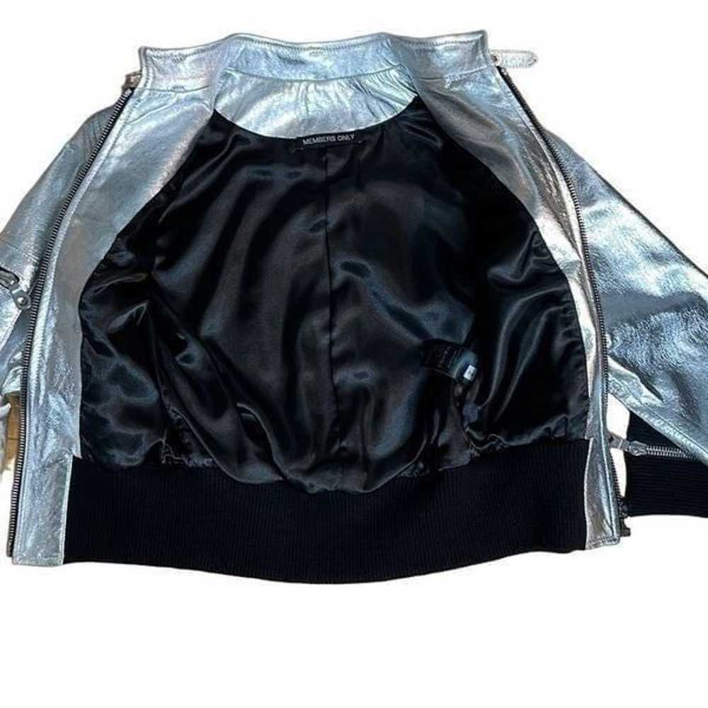 Members only vintage silver bomber jacket - image 8