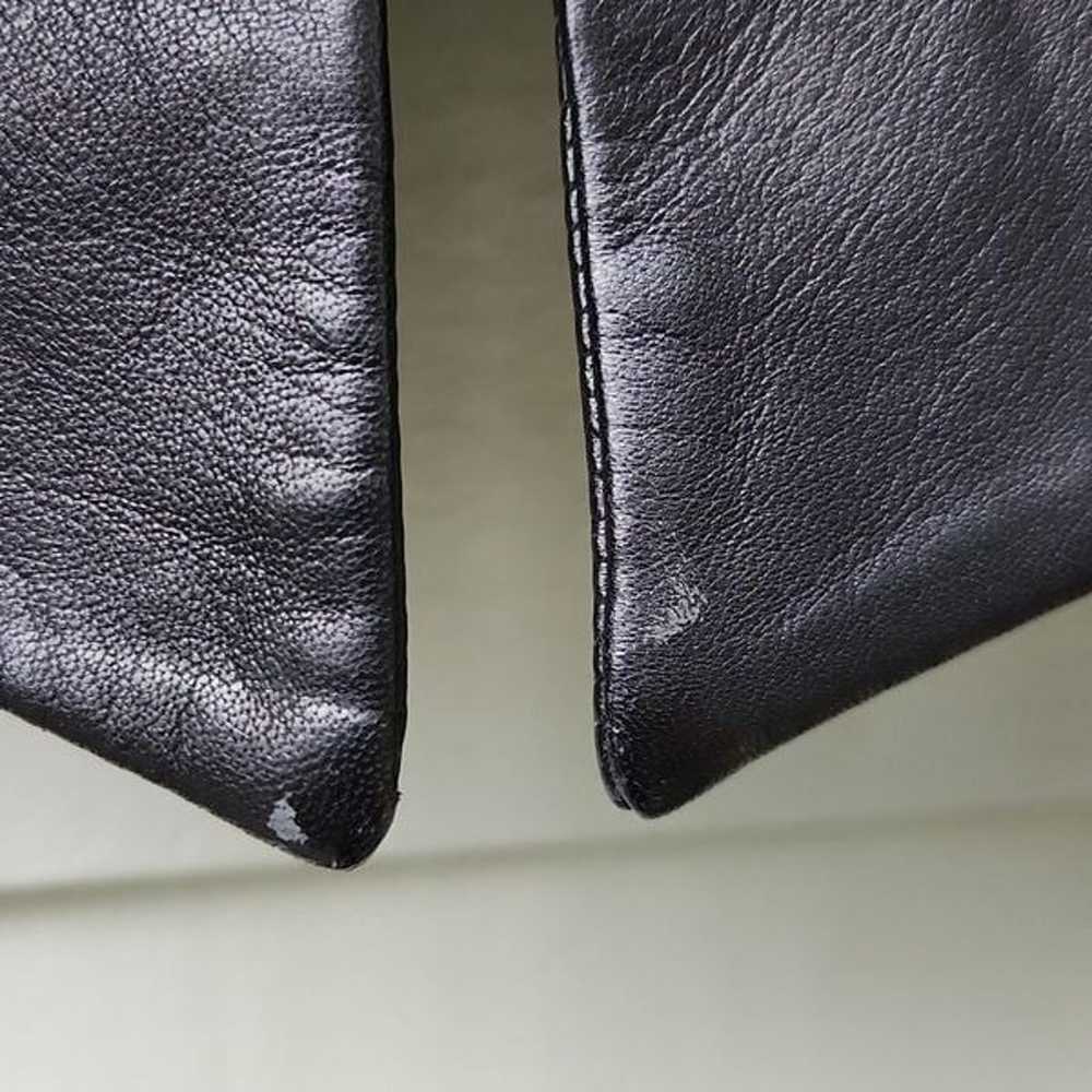 Alice + Olivia Crop Leather Linen Jacket - image 9