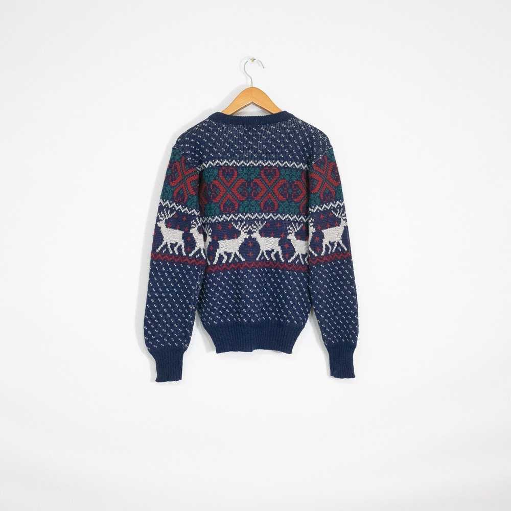 Vintage Vintage Fair Isle Winter Pattern Wool Swe… - image 5