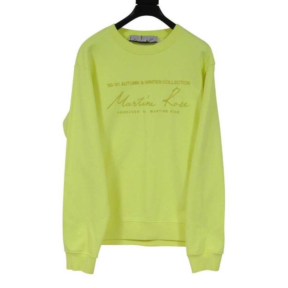 Martine Rose Classic 90-91 Neon Yellow Logo Sweat… - image 1