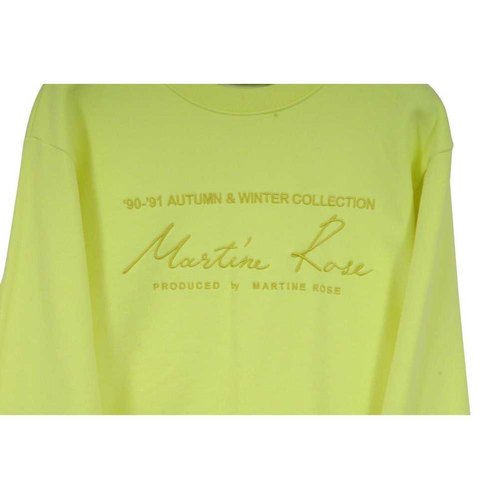 Martine Rose Classic 90-91 Neon Yellow Logo Sweat… - image 3