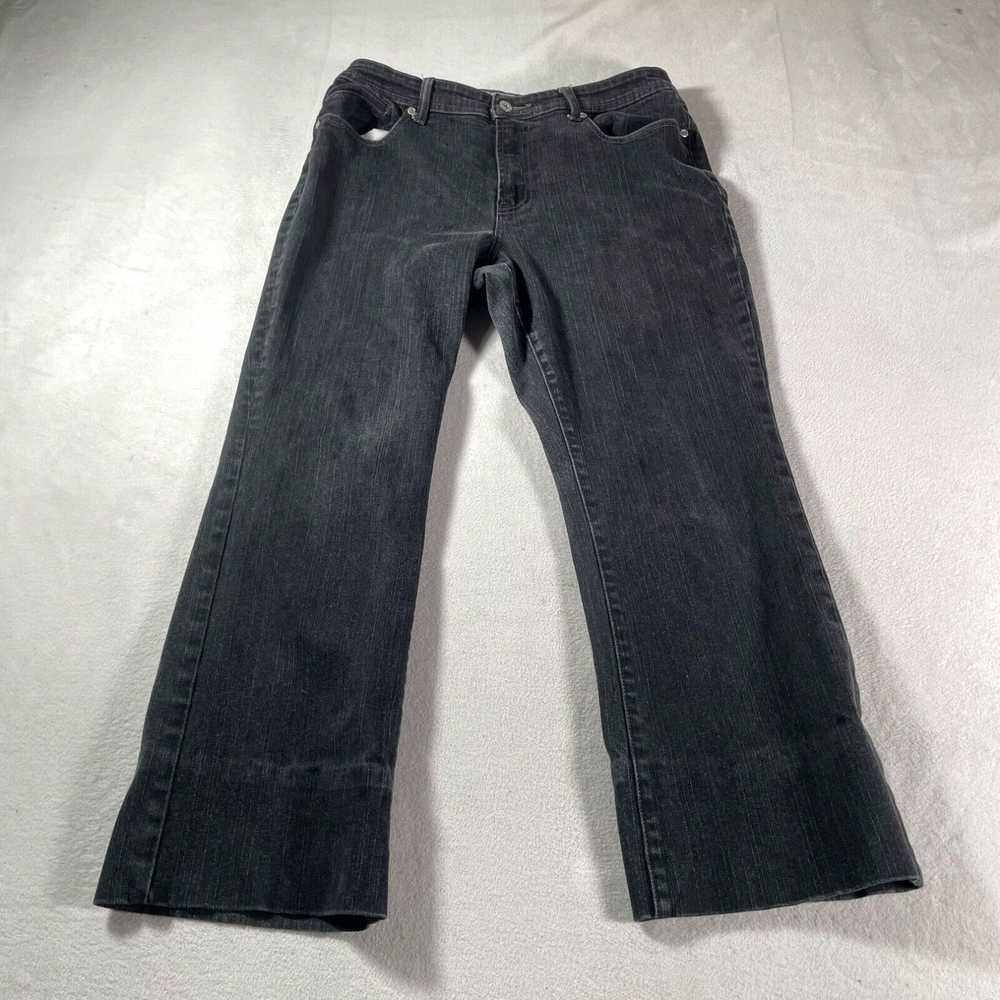 Vintage Chicos Jeans Womens 2 Black Pants Straigh… - image 1