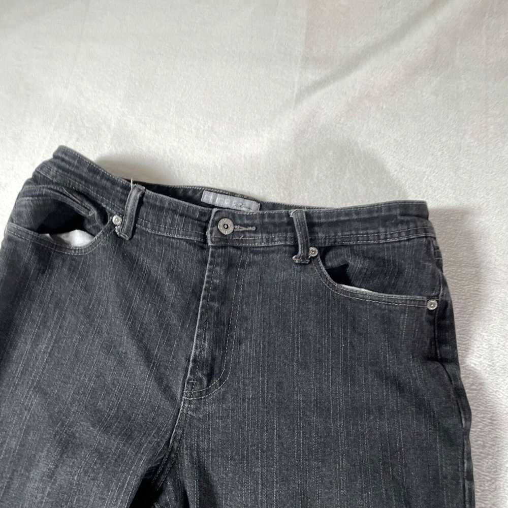 Vintage Chicos Jeans Womens 2 Black Pants Straigh… - image 3