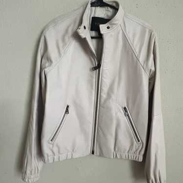 COACH Leather Jacket  Size:M Sheep Cream