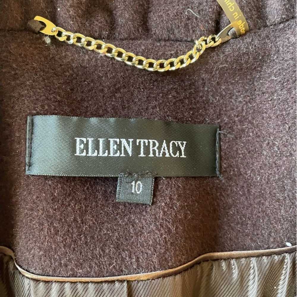 Ellen Tracy Mid Length Bordeaux Burgundy Wool Ble… - image 7