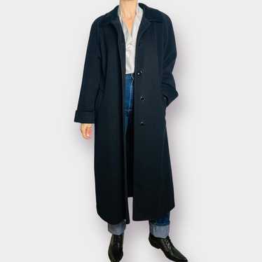 90s Forecaster Black Wool Overcoat - image 1