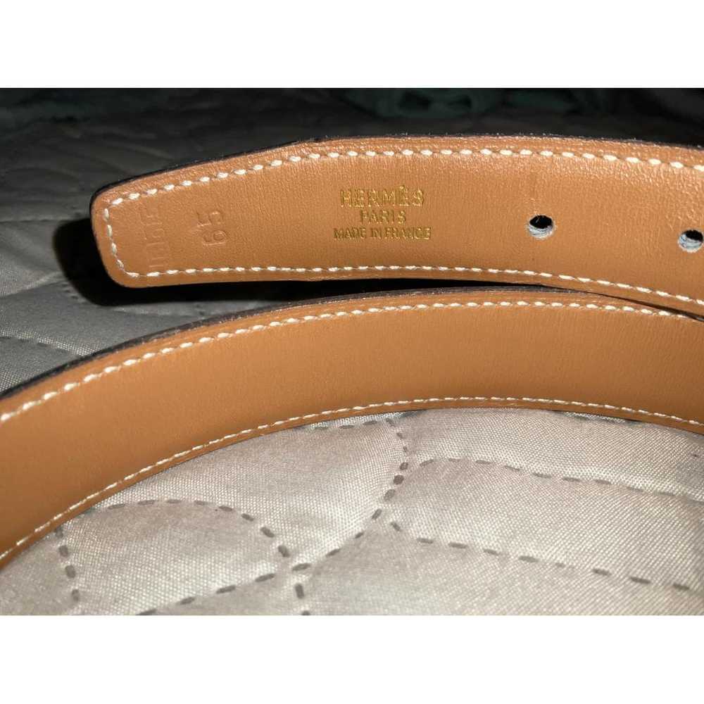 Hermès H leather belt - image 6